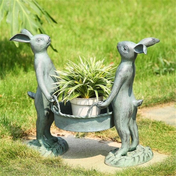 Ricki'S Rugs 15.50 x 18 x 8.50 in. Bunny Gardeners Pot Holder RI2490959 - main